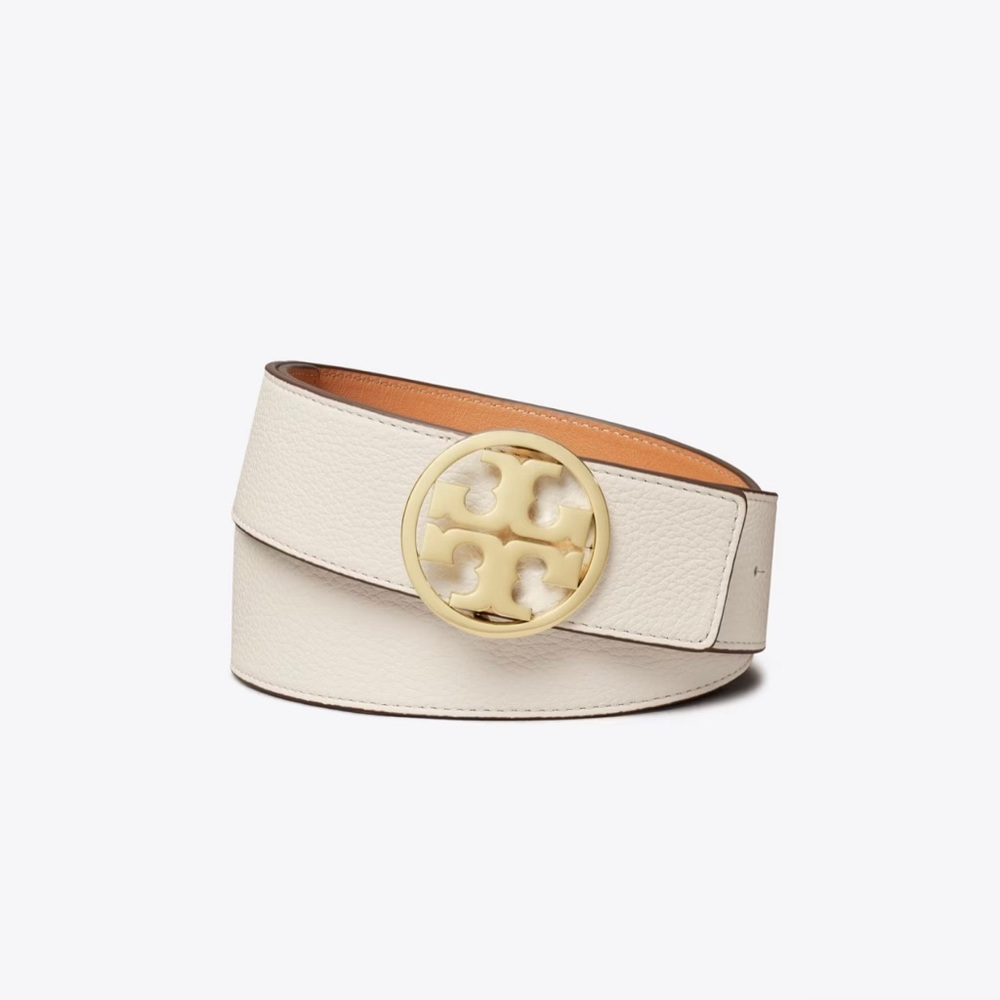 Tory Burch Miller 1.5 inch Reversible Leather Buckle Belt